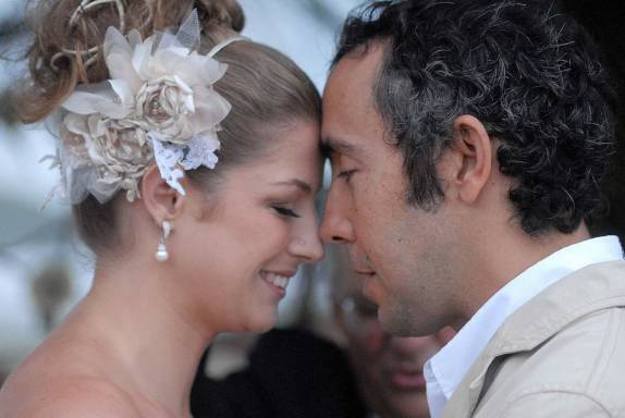 Nosso casamento, há um ano.